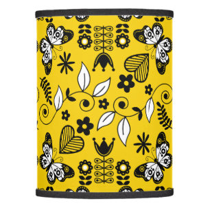 Butterfly Scandinavian folk art Lamp Shade