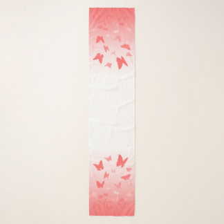 Butterfly Scarves Pink Butterfly Art Scarf