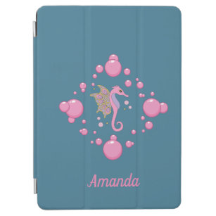 Butterfly Seahorse in Bubbles Custom iPad Case