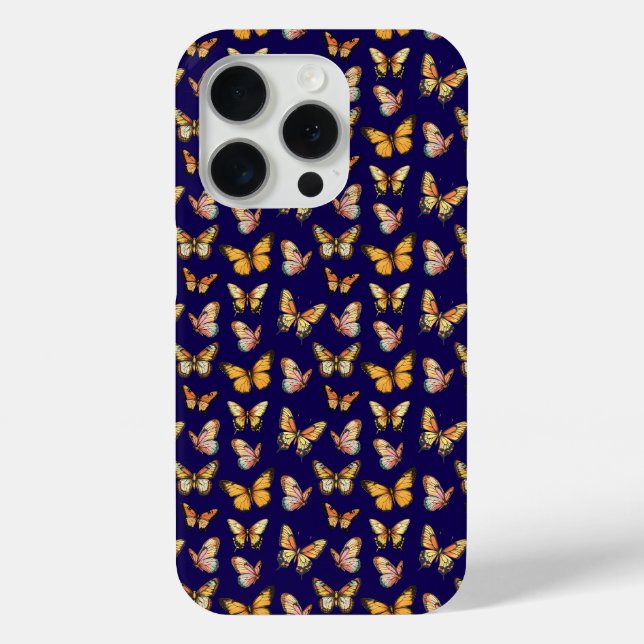 Butterfly Seamless Pattern. Monarch Butterfly  Case-Mate iPhone Case (Back)