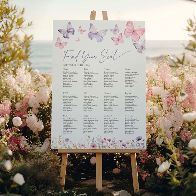 Butterfly Seating Chart Sign  (Creator Uploaded)