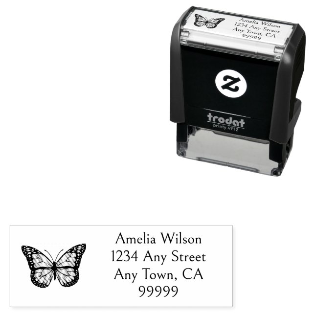 Butterfly Self-inking Stamp (In Situ)