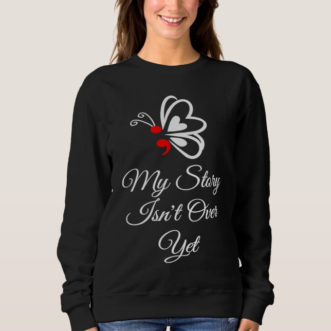 Butterfly Semicolon May Mental Health Awareness Sweatshirt (Front)