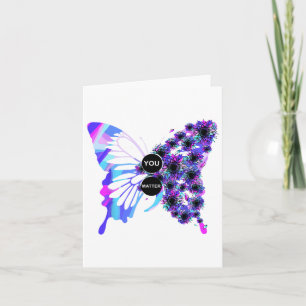 Butterfly Semicolon Suicide Awareness Mental Healt Card