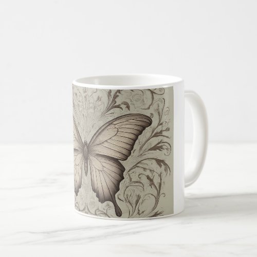 Butterfly Serenade Abstract Fluttering Elegance Coffee Mug