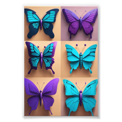 Butterfly Serenade Elegant T_Shirt Designs Inspir Photo Print