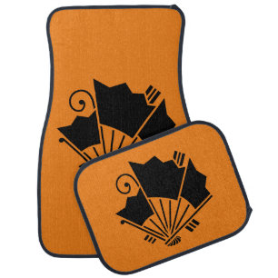 Butterfly-shaped fans (Ageha) Car Floor Mat