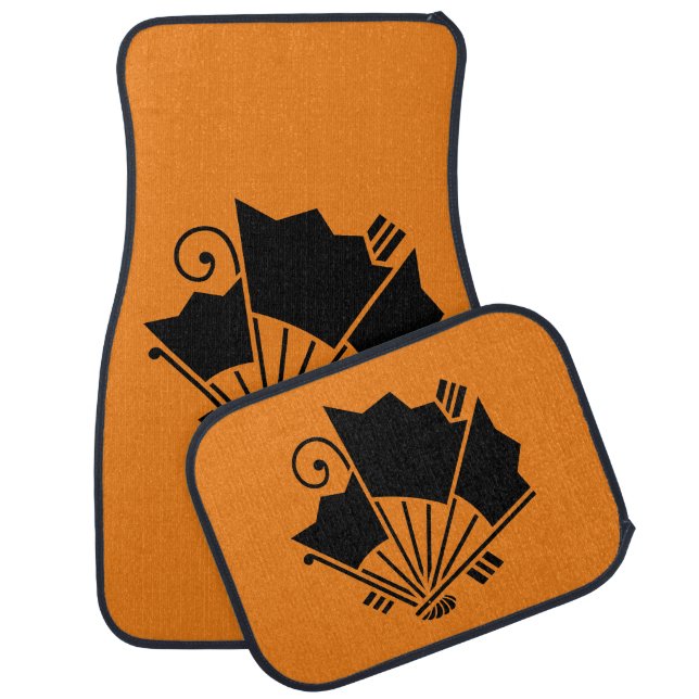 Butterfly-shaped fans (Ageha) Car Floor Mat (Set)