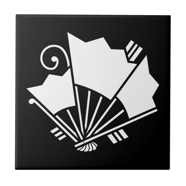 Butterfly-shaped fans (Ageha) Ceramic Tile (Front)