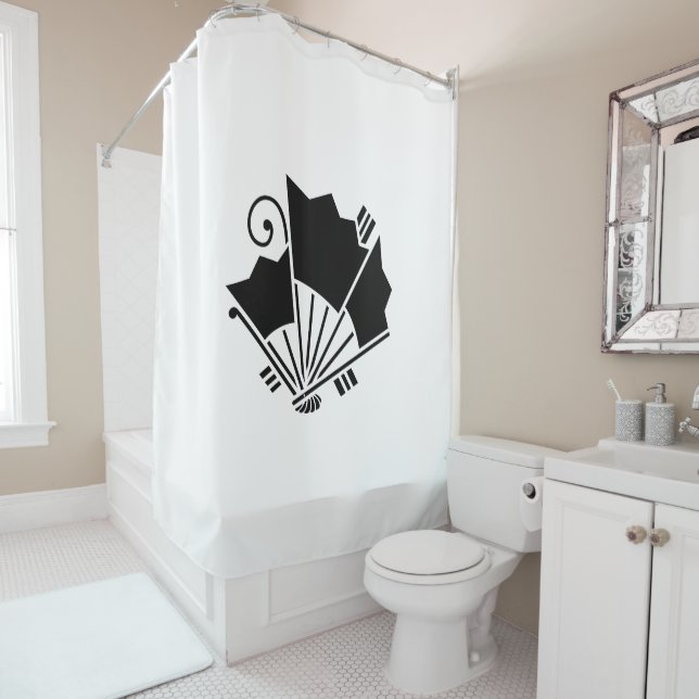 Butterfly-shaped fans (Ageha) Shower Curtain (In Situ)