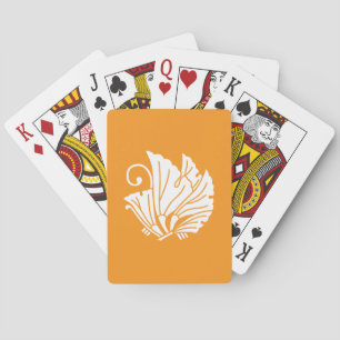 Butterfly-shaped ginkgo leaves poker cards