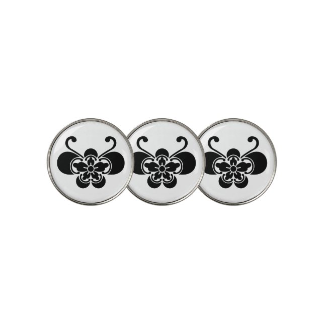 Butterfly-shaped Goka Golf Ball Marker (3 Up)
