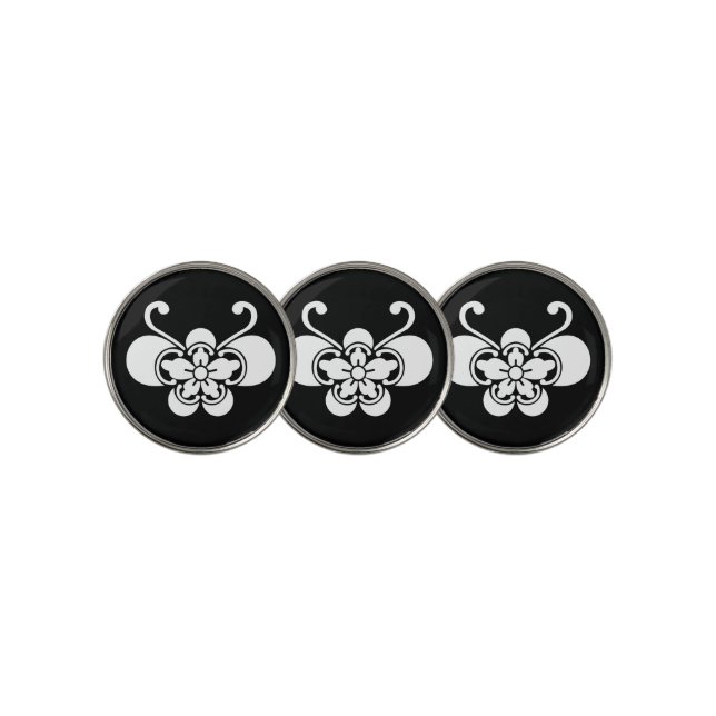 Butterfly-shaped Goka Golf Ball Marker (3 Up)