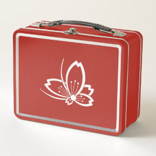 Butterfly-shaped shadowed Cherry blossom Lunch Box