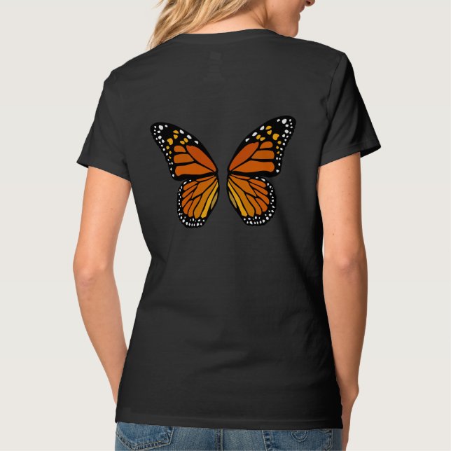 Butterfly Shirt Ladies Cute Girls Butterfly Top (Back)