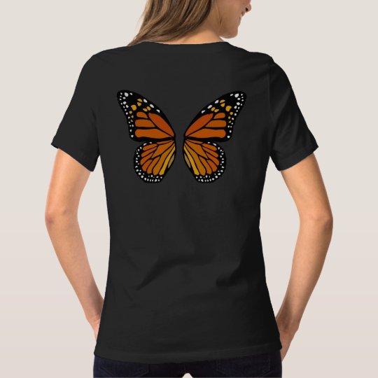 Butterfly Shirt Ladies Cute Girls Butterfly Top | Zazzle