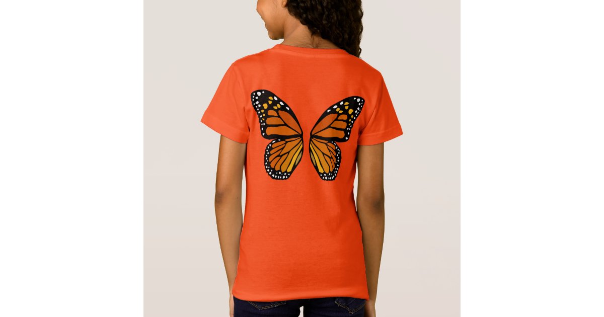 Butterfly Shirt Ladies Cute Girls Butterfly Top | Zazzle