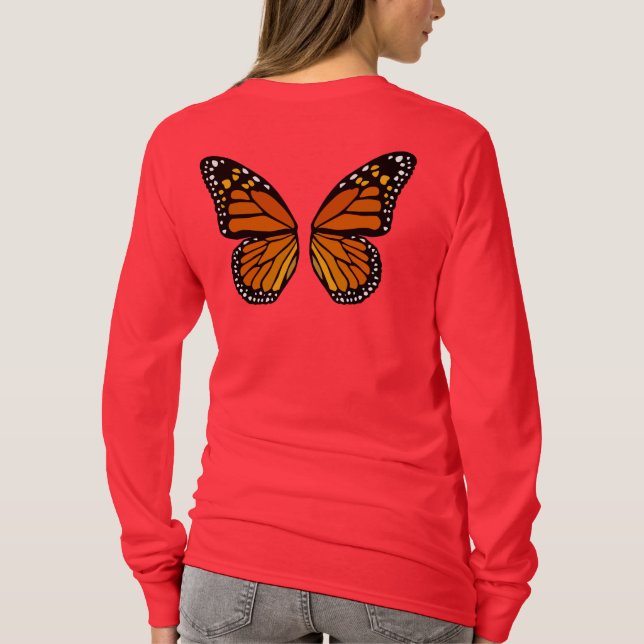 Butterfly Shirt Lady's Plus Size Butterfly Shirt (Back)