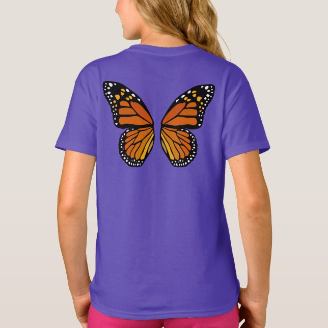 Butterfly Shirt Unisex Cute Girls Butterfly Top (Back)