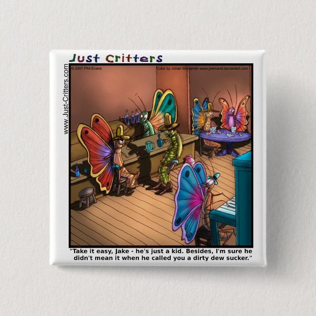 Butterfly Showdown Button (Front)