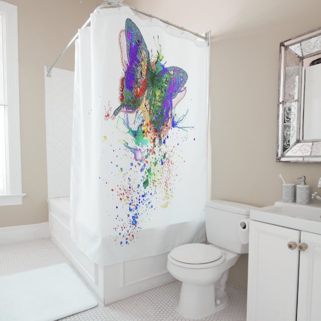 Butterfly Shower Curtain (In Situ)