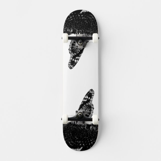 butterfly shy blacq skateboard deck (Front)