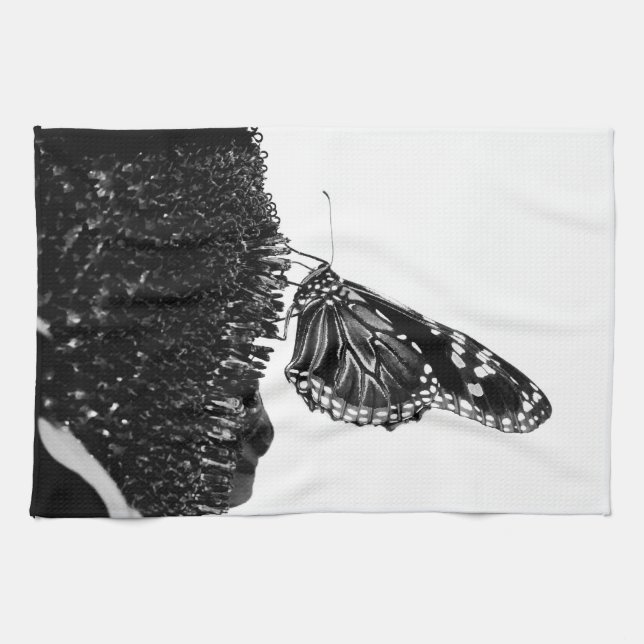 butterfly shy blacq towel (Horizontal)
