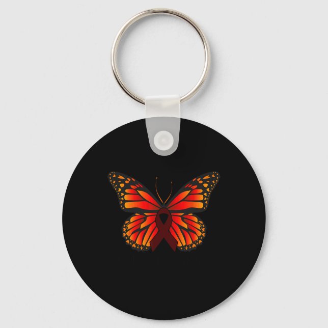 Butterfly Sickle Cell Tee Sickle Cell Awareness Ap Keychain (Front)