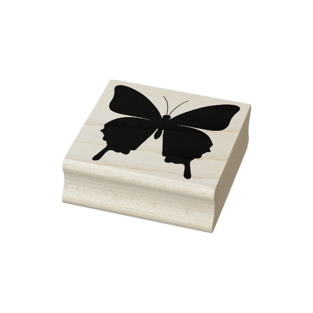 Butterfly Silhouette Art Rubber Stamp (Stamp)