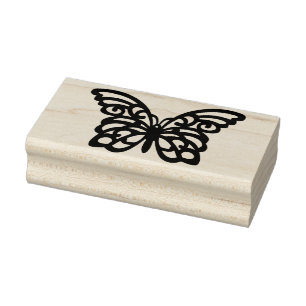 butterfly silhouette art stamp