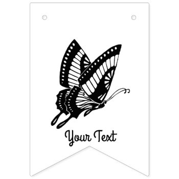 Butterfly Silhouette Bunting Flags by ALL4K1DS at Zazzle