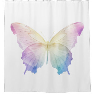 Butterfly silhouette in colors Shower Curtain