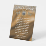 Butterfly &amp; Silver Glitter Foil Table Number Sign 