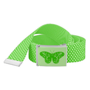Butterfly sketch,  lime green belt