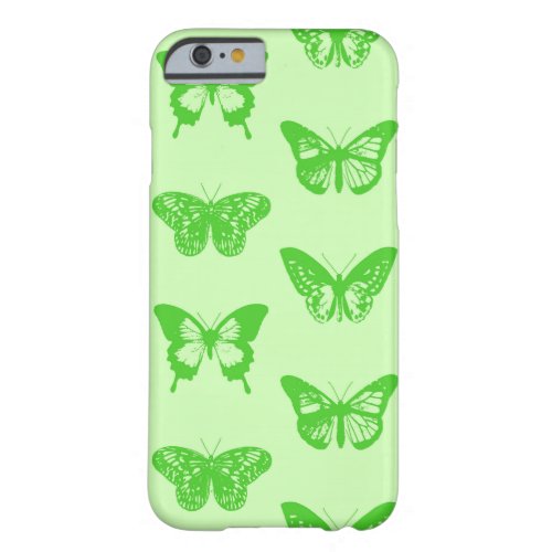 Butterfly sketch  lime green barely there iPhone 6 case