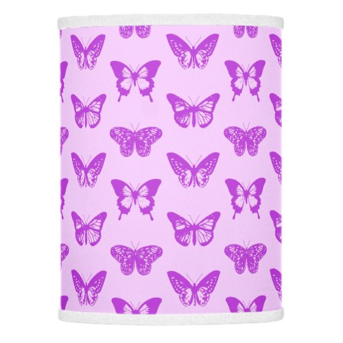 Butterfly sketch orchid pink and violet lamp shade