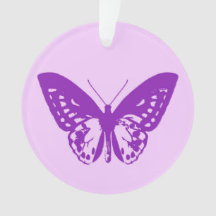 Butterfly sketch, orchid pink and violet ornament