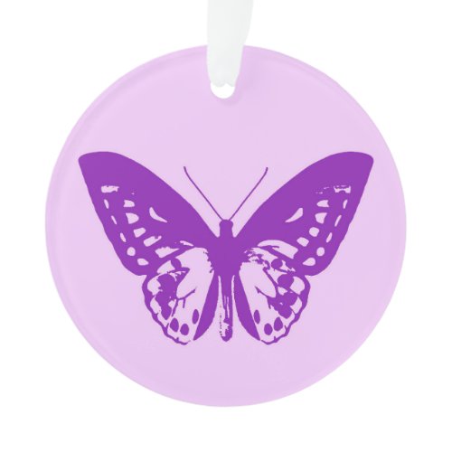Butterfly sketch, orchid pink and violet ornament