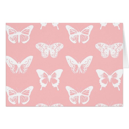 Butterfly sketch, shell pink and white (Front Horizontal)