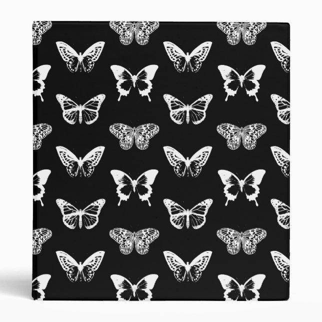 Butterfly sketch, white and black binder (Front)