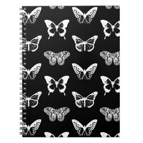 Butterfly sketch white and black notebook
