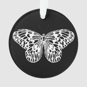 Butterfly sketch, white and black ornament