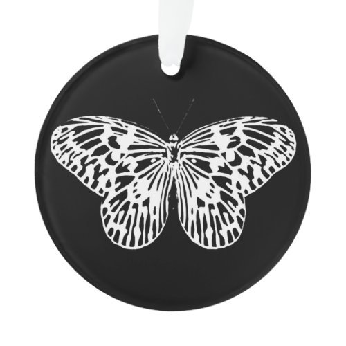 Butterfly sketch, white and black ornament