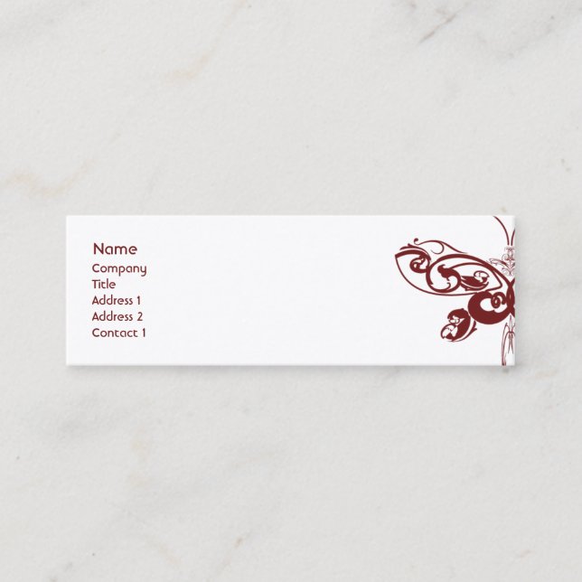 Butterfly - Skinny Mini Business Card (Front)
