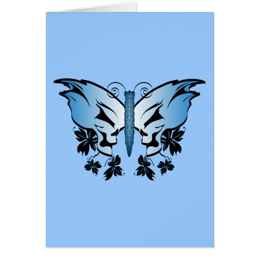 Butterfly Skull - Blue Cards (Front)