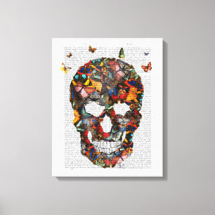 Butterfly Skull Canvas Print