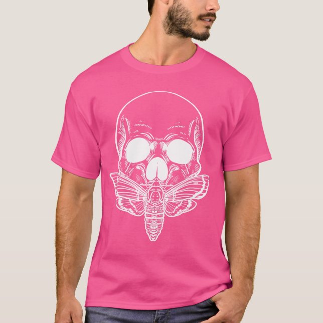 Butterfly Skull Gothic Moth Punk Rock Skeleton Hor T-Shirt (Front)