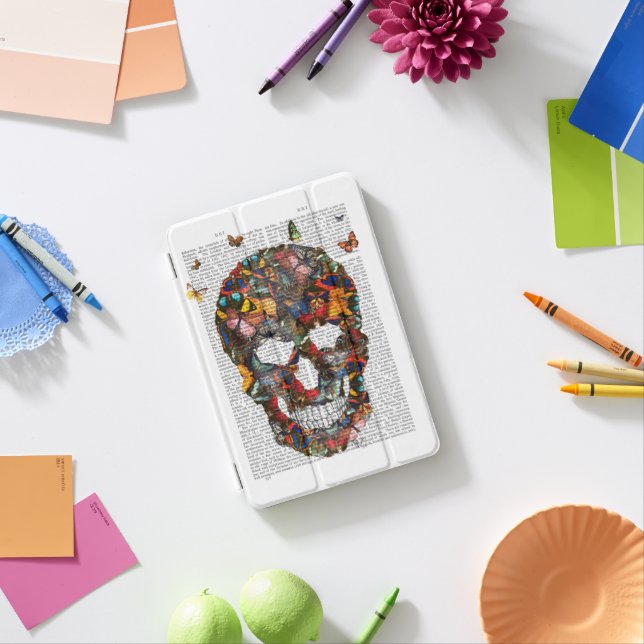 Butterfly Skull iPad Mini Cover (In Situ)