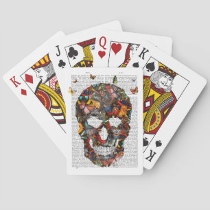 Butterfly Skull Poker Cards