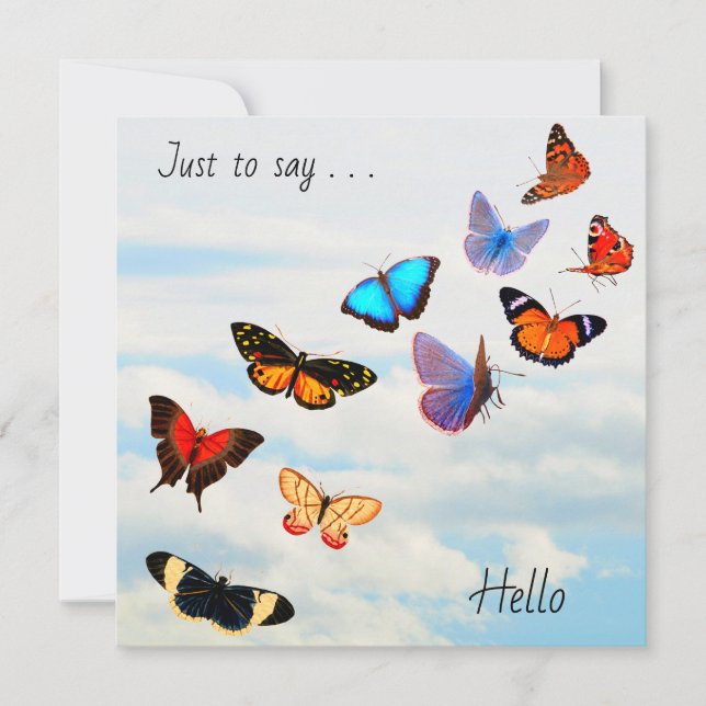 Butterfly Sky  Note Card (Front)